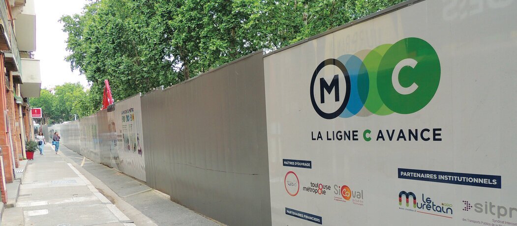 Photo du chantier de la future ligne C du métro