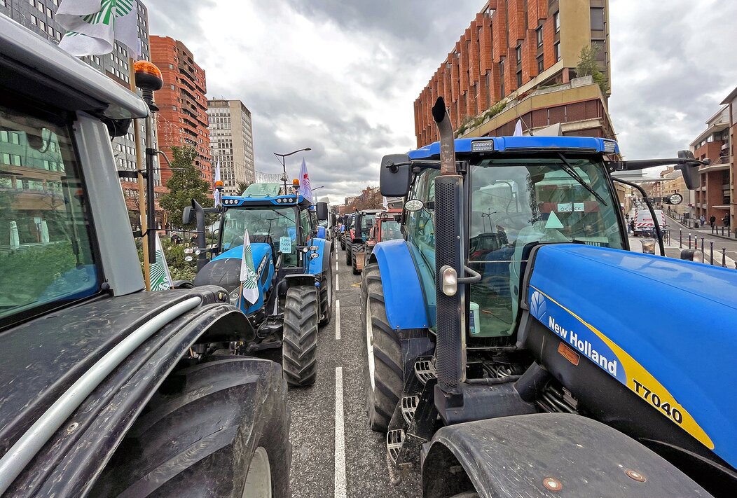 Photo d'agriculteurs en manifestation