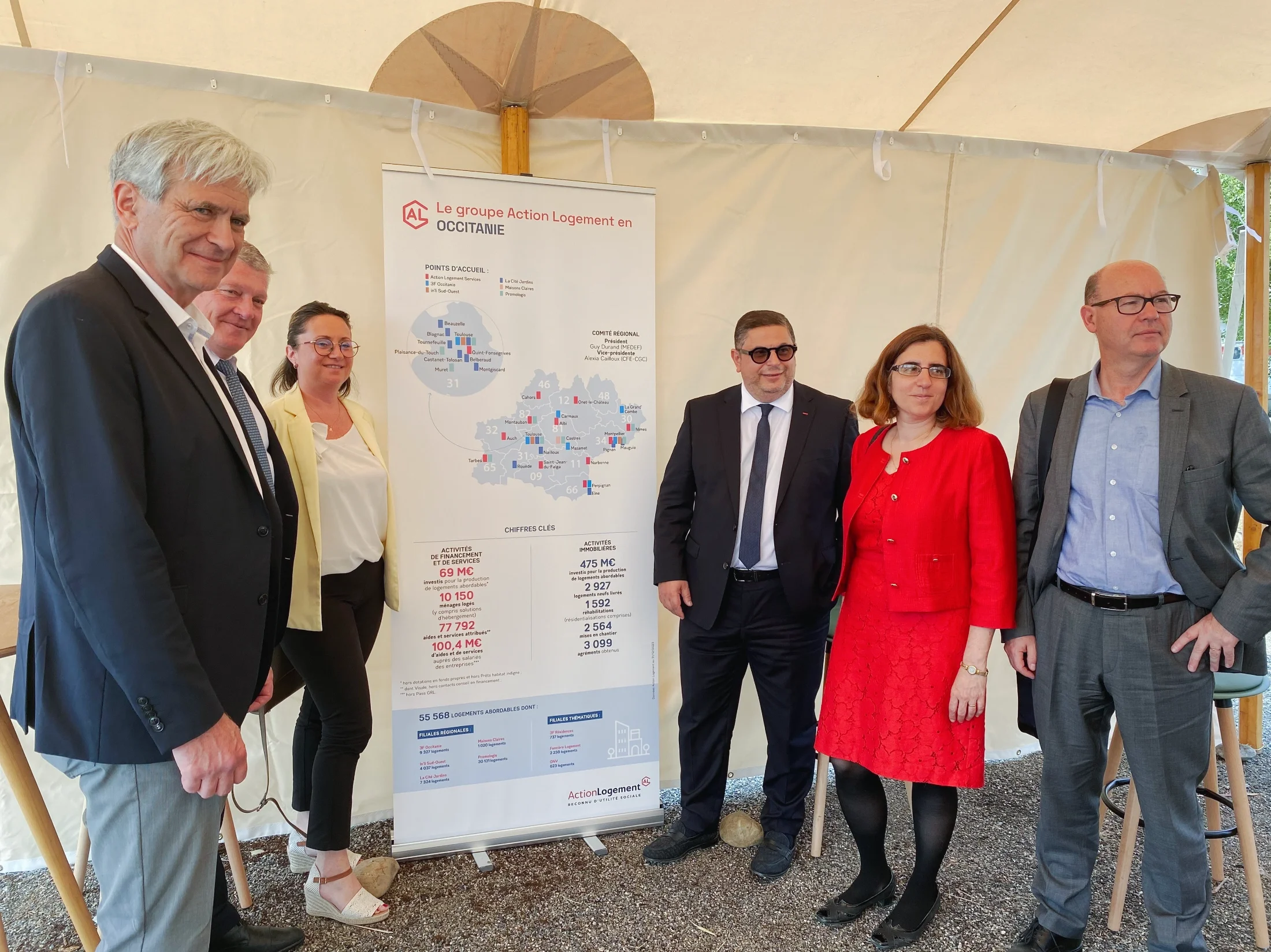 Photo de Guy Durand et ses collaborateurs