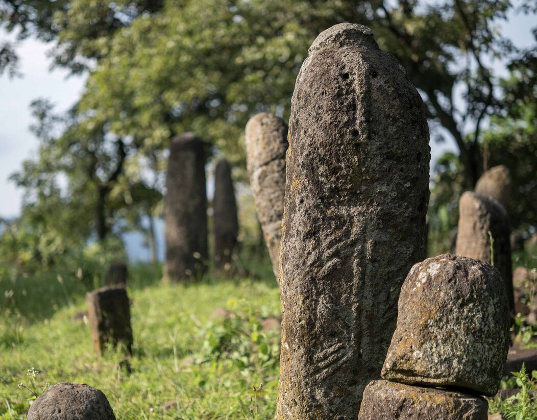 Photo des stèles du site de Tuto Fela en Éthiopie