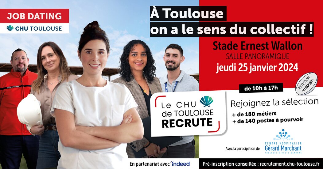 L'affiche du Job Dating du CHU de Toulouse