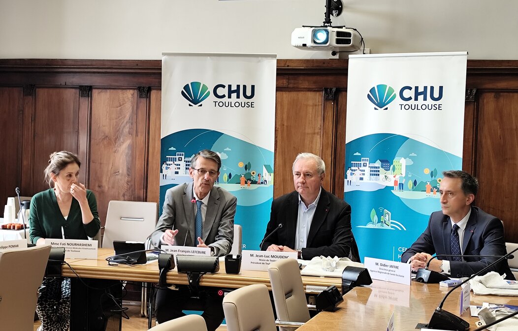 Photo de Jean-François Lefebvre, Fati Nourhashemi, Jean-Luc Moudenc et Didier Jaffre