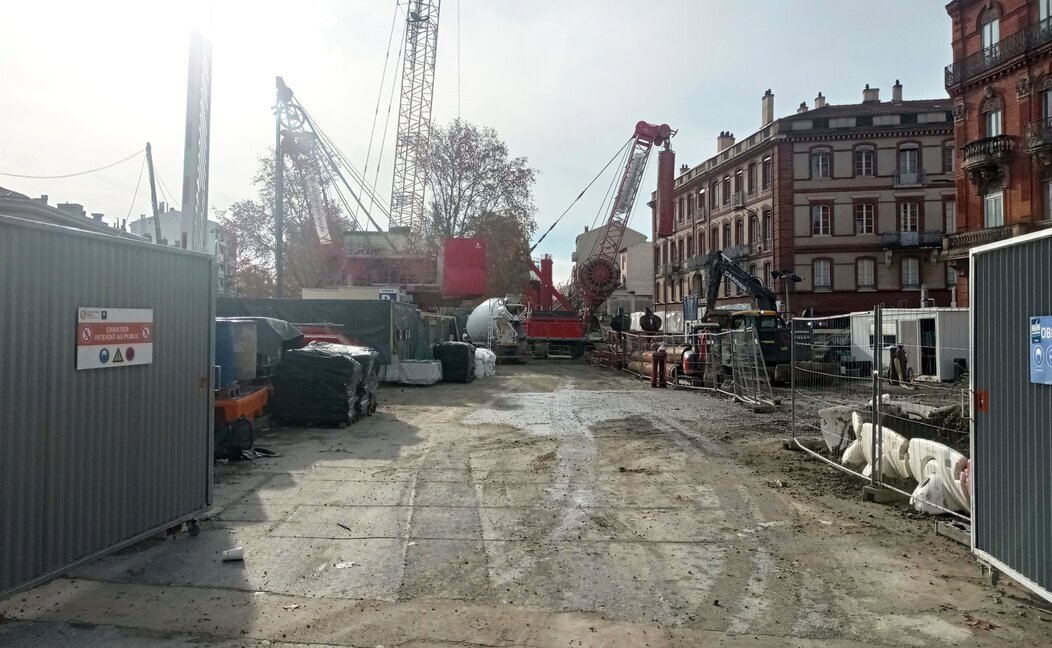 Photo des travaux de la ligne C