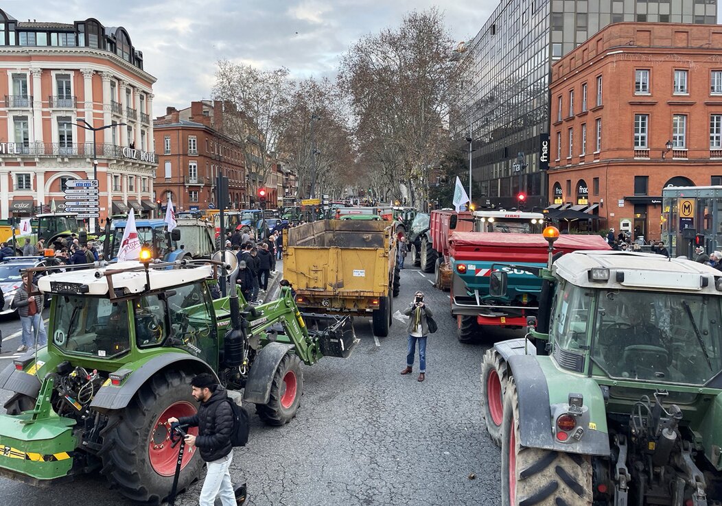 Photo d'une manifestation agricole