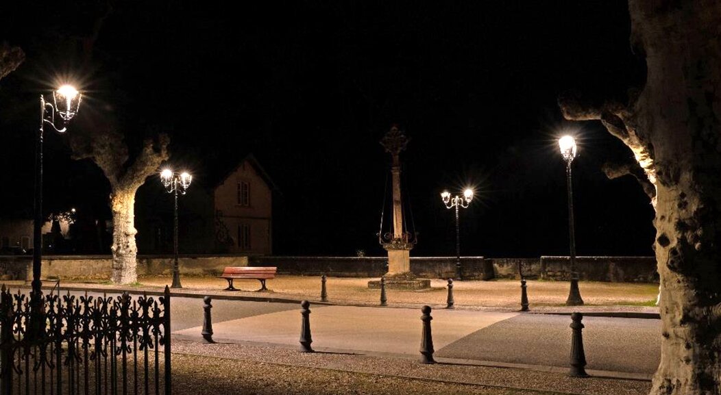 Photo de l'éclairage public rénové à Saint-Martory