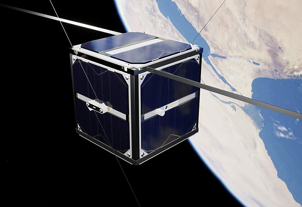 Représentation 3D d'ENSO, le premier nanosatellite d'Expleo