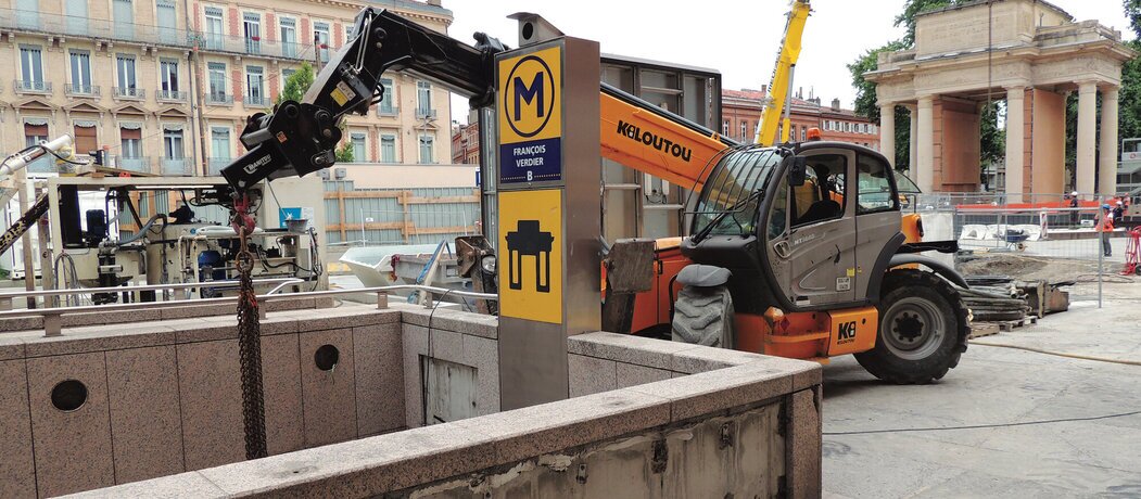 Photo du chantier de la future ligne C du métro
